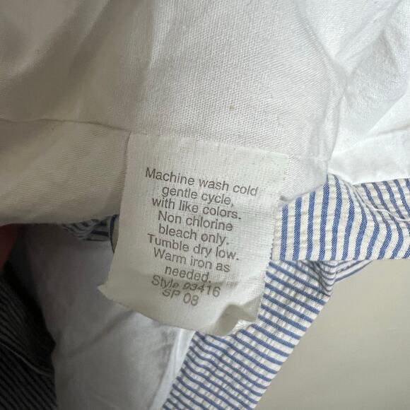 J.Crew Seersucker Blazer 42R Mens Sports Coat Blue Striped 3 Button Preppy Work - Picture 8 of 10